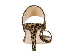 Jessica Simpson LISSAH 3 Natural Open Toe Haircalf Toe-Loop Slide Mule Sandals