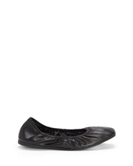 Vince Camuto Breliss Black Slip-On Square Toe Leather Ballet Flat