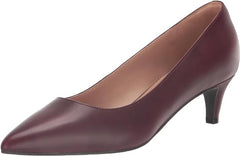 Cole Haan Vandam Pump Bloodstone Leather Waterproof Pointed Toe Kitten Heel Pump