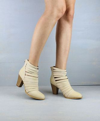 Miracle Miles Urban-05 Off White Distressed Cutout Cors Cromwell Jeffrey Booties