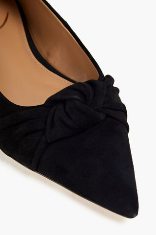 Sam Edelman Wheaton Black Suede Fashion Slip On Pointed Toe Ballet Flats