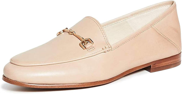 Sam Edelman Loraine CLT Beige Almond Toe Slip On Stack Heel Fashion Loafers Wide