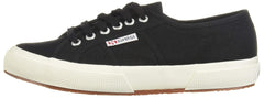 Superga 2750 Cotu Black White Lace Up Rounded Closed Toe Classic Sneaker