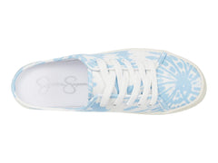 Jessica Simpson Eyden Lace up Mules Slip On Slide Sneakers Blue Printed