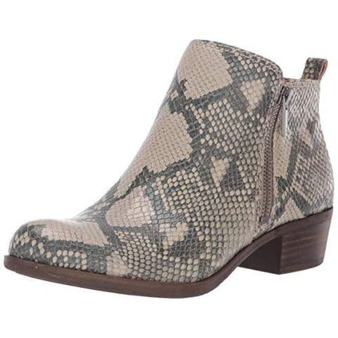 Lucky Brand Basel Almond Toe Ankle Snake Booties Avorlo Snake Low Cut Ankle Boot