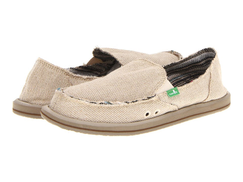 Sanuk Donna Hemp Natural Slip On Rounded Closed Toe Casual Comfortable Loafer
