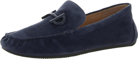 Cole Haan Tully Driver Navy Blazer Suede Slip On Squared Toe Classic Loafers