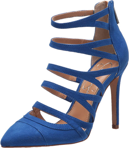 Jessica Simpson Parminda Royal Blue Pointed Toe Stiletto Heeled Strappy Pumps