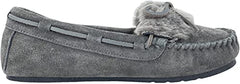 Clarks Holly Folded Tongue Moccasin Slipper Indoor Outdoor House Slippers Grey