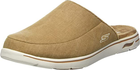 Skechers Go Walk Arch Fit Lounge Wheat Slip On Indoor Outdoor Athletic Slippers