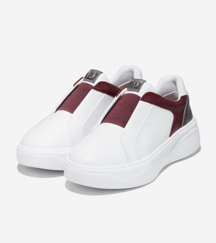 Cole Haan Grandpro Demi Slip On Sneaker Optic White/Bloodstone Low Top Shoes