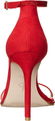Jessica Simpson Ostey Wicked Red Ankle Strap Squared Toe Stiletto Heeled Sandals