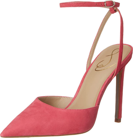 Sam Edelman Avril Dahlia Pink Pointy Toe Stiletto Heel Ankle Strap Fashion Pumps