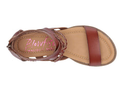 Blowfish Malibu Billa-K Scotch Dyecut Crisscrossed Zipper Closure Strap Sandals