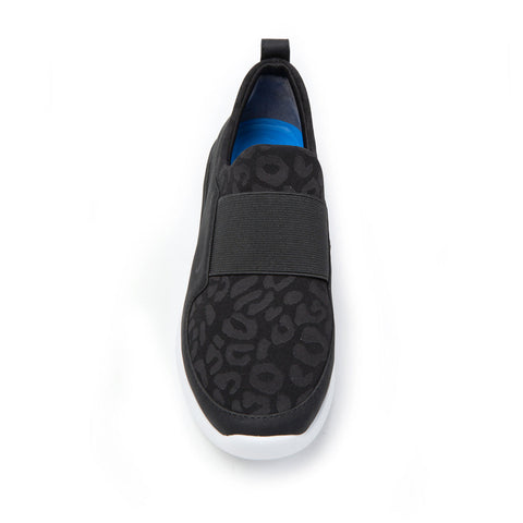 Me Too Glory Easy Slip On Comfort Sneakers Slip On Black Stretch Woven