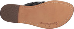 Sam Edelman Garson Black Stylish Cushioned Leather Slip-On Comfort Flat Sandals