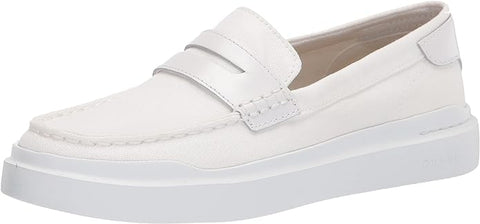 Cole Haan Grandpro Rally Canvas Optic White Slip On Round Toe Classic Loafers