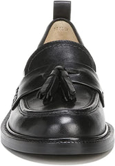 Sam Edelman Caylia Black Almond Toe Stacked Heel Slip On Fashion Dress Loafers