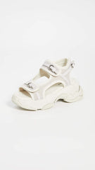 Jeffrey Campbell Women's Coded Sandals Off White Platfrom Sandals