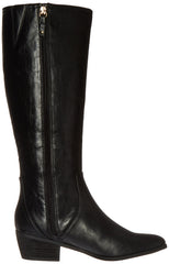 Dr. Scholl's Shoes Brilliance Black Fashion Zip Rounded Toe Mid-Heel Riding Boots