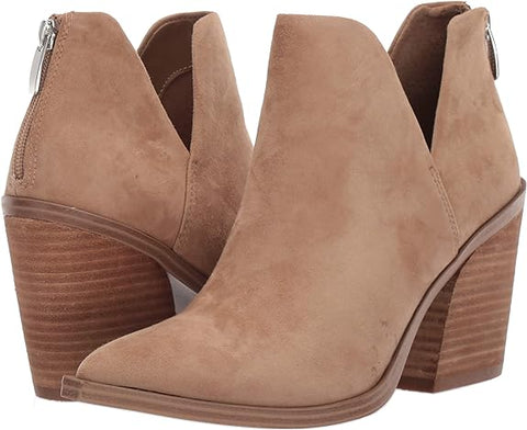 Steve Madden Alyse Tan Suede Fashion Side cut Pointed Toe Womens Ankle Booties