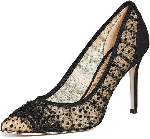 Sam Edelman Hazel 10 Black Stiletto Heeled Dress Shoes Pointed Toe Fashion Pumps