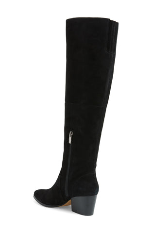 Vince Camuto Kreesell2 Black Fashion Pointed Toe Suede Knee High Boots Wide Calf