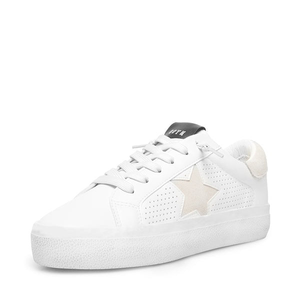 Steve Madden Starling White Multi Star Fashion Low Top Lace Up Star Sneakers