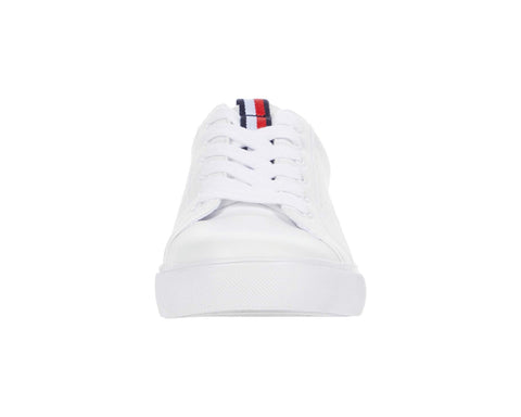 Tommy Hilfiger Lamiss White Icon Stripe Lace Up Textile Fashion Sneakers
