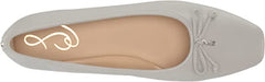 Sam Edelman Marisol Pebble Grey Squared Toe Slip On Classic Leather Ballet Flats