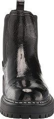 Circus by Sam Edelman Effie Black Crackled Rounded Toe Chunky Heel Pull On Boots