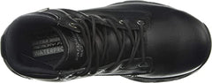 Skechers Morson Sinatro Black Lace Up Rounded Toe Combat Ankle Leather Boots