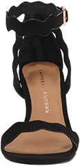 Chinese Laundry Rubie Black Suede Ankle Strap Open Toe Kitten Heeled Sandals