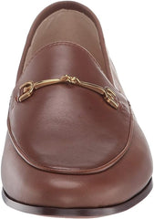 Sam Edelman Loraine Nut Brown Almond Toe Slip On Stack Heel Fashion Loafers Wide