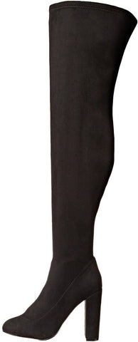 LFL Lust For Life Maven Take Me Higher High Heel Over Knee Boots Black suede