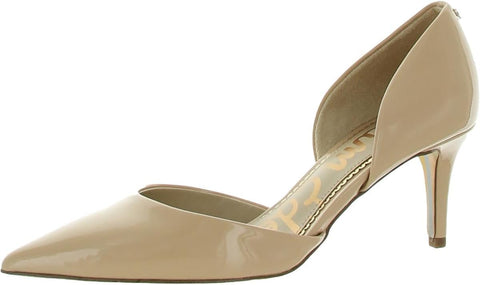 Sam Edelman Jaina Nude Suede D'orsay Pointed Toe Slip On Classic Dress Pumps