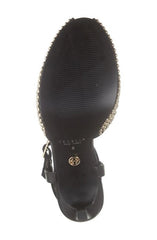 Cecelia New York Birdie Black Ankle Strap Dress Gold Detailed Womens Pumps Shoes