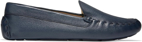 Cole Haan Evelyn Driver Navy Blazer Leather Slip On Rounded Toe Flats Loafers