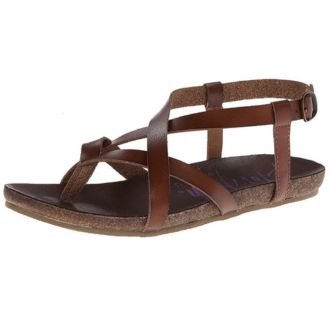 Blowfish Granola Fisherman Sandal Whiskey Dyecut PU Footbed Thong Flats Sandals