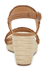 Lucky Brand Minjah Espadrille Jute-Wrapped Wedge Sandal Latte Nude Platforms