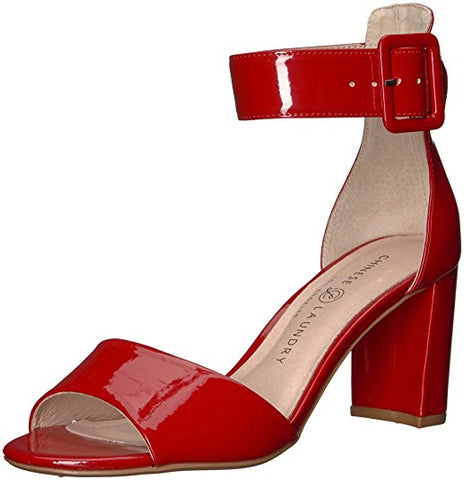 Chinese Laundry Rumor Red Patent Two piece city sandal Heeled Sandals Pumps
