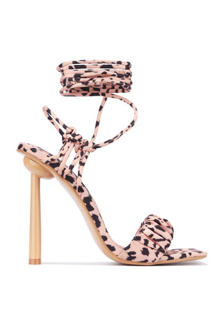 Cape Robbin Pops Up the Bubbly Multi Color Leopard Tie Up High Heeled Sandals