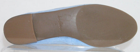 Sam Edelman Kaylee Light Blue Leather Almond Toe Slip On Detailed Ballet Flats