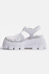 Circus By Sam Edelman Alyson Bright White Multi Strap Buckle Ankle Sandals