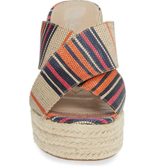 Charles David Leilani Tangerine Espadrille Synthetic Platform Wedge Sandals