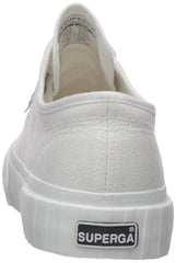 Superga Women's 2630 White Canvas Lace Up Tennis Shoe Cotu Sneaker