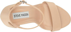 Steve Madden Mallor Tan Ankle Strap Round Open Toe Wedge Heeled Fashion Sandals