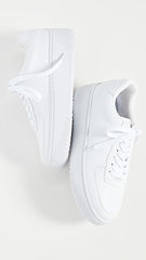 Jeffrey Campbell COURT Fashion Sneakers White Lace Up Platfrom Tennis Shoes