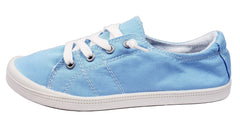 Forever Link Comfort-01 Light Blue Canvas Classic Lace Up Fashion Sneakers