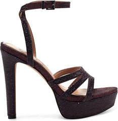 Jessica Simpson Balina Rhinestone Platform Dress High Heel Ankle Strap Sandals